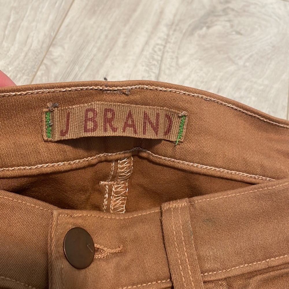 J Brand Skinny Jeans Sz 23 Coated Sands Caramel - Picture 3 of 7